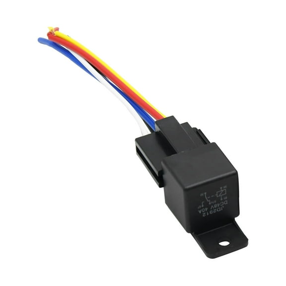 Waterproof DC 48V 40A SPDT Automotive Car Relay 5 Pin 5 Wires w/ Harness Socket