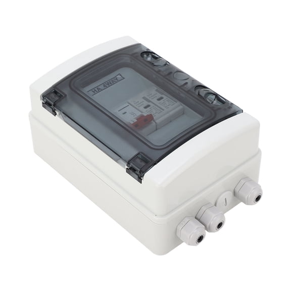 Waterproof DC 500V 40A Circuit Breaker Box Outdoor IP65 Miniature Disconnect Switch Isolation Distribution Case (10 inches / 25.4 cm)