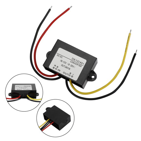 Waterproof DC-DC Boost Step-Up Converter 12V To 24V 1A Car Power Supply Module