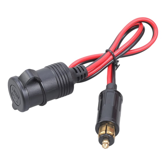 Waterproof DIN Plug to Car Female Socket Adapter Cable 12V 24V Heavy Duty Copper Wire for European Motorcycles