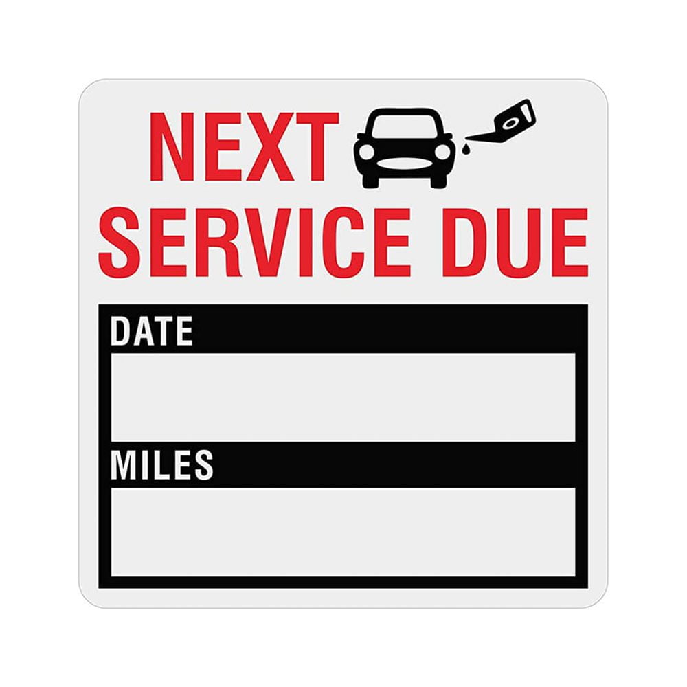 Waterproof Decal for Service Expiration Dates Car Care Reminder
