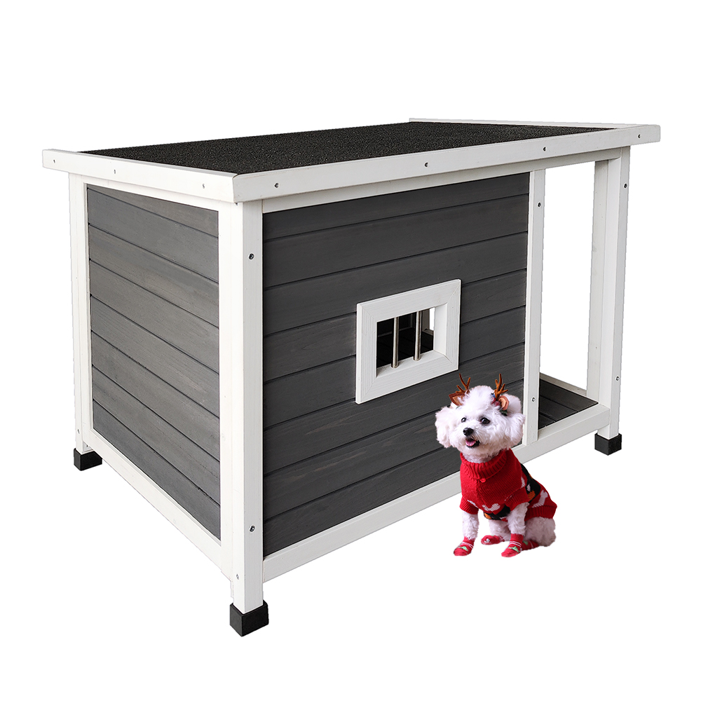 Waterproof Design Opening Hinged Roof Outdoor Wooden Dog House Kennel