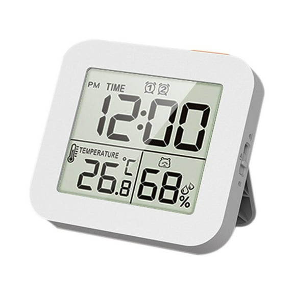 Waterproof Digital Bathroom Clock with Alarm, Backlight, Temperature & Humidity Display - Ideal for Shower, Cooking, Makeup, Kitchen Timer