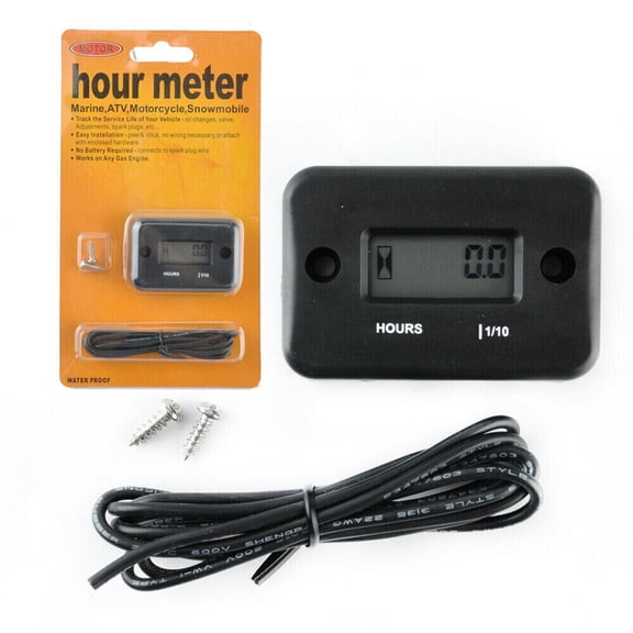 Waterproof Digital Hour Meter Sport Motorcycle ATV Snowmobile Marine Dirt Bike