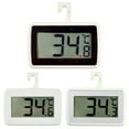 thumbnail image 1 of Waterproof Digital Refrigerator Thermometer for Fridge & Freezer, Household Temperature Gauge with Frost Alert, Magnet, Hook & Large Screen Display (White with White Face), 1 of 4