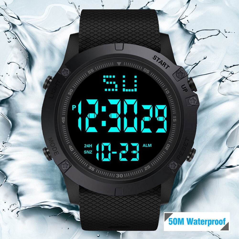 Waterproof Digital Sports Watch Military Tactical LED Backlight ...