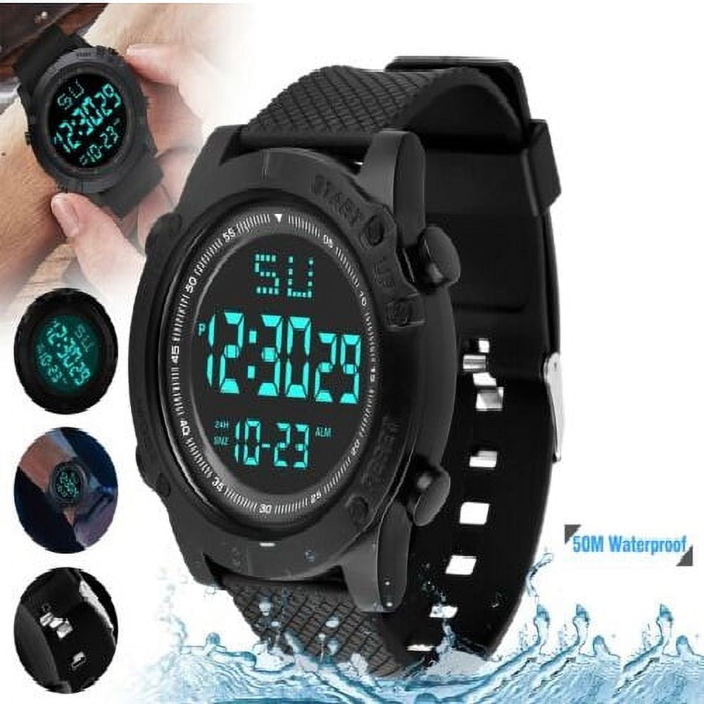 Waterproof Digital Sports Watch Military Tactical LED Backlight ...