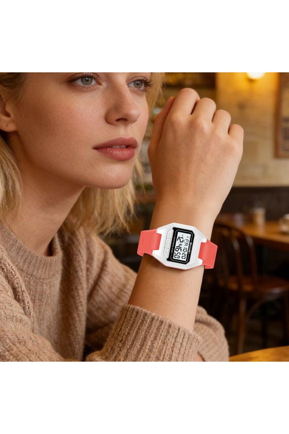 Waterproof Digital Sports Watch, Multi-Function LED Wrist Watch with Alarm & Stopwatch