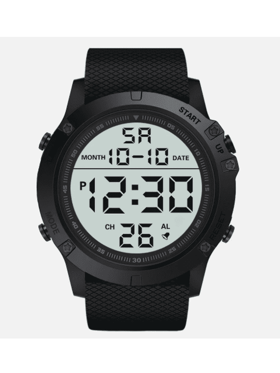 Waterproof Digital Sports Watch for Men Military Style Tactical LED Backlight Wristwatch