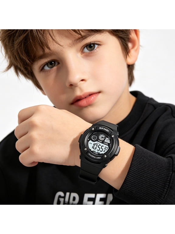 Waterproof Digital Watch for Ages 8-15, Luminous Sports Wristwatch with Alarm Clock, Shockproof Casual Wristwatch with Stopwatch & Date Calendar - 50M Water Resistant ABS Case TPU Strap