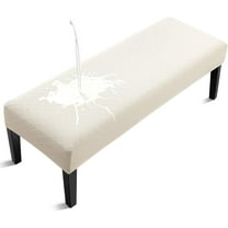 Waterproof Dining Bench Cover, Removable Bench Slipcover Washable Bench Seat Protector Cover for Living Room, Bedroom, Kitchen(Beige)