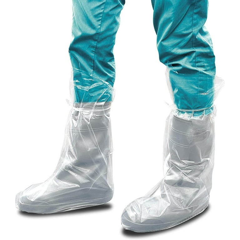 Clear plastic booties cheap
