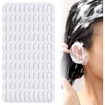 Waterproof Disposable Clear Ear Protectors, 100 Pcs Ear Caps for