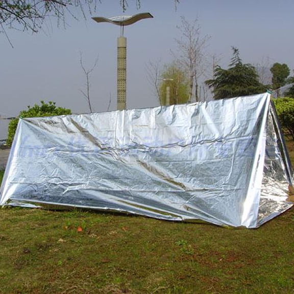 Waterproof Disposable Survival Emergency Rescue First Aid Foil Insulating Mylar Thermal Blanket 51 x 83, Perfect for Outdoors, Hiking, Survival, Bug Out Bag ,Marathons or First Aid - 1Pc