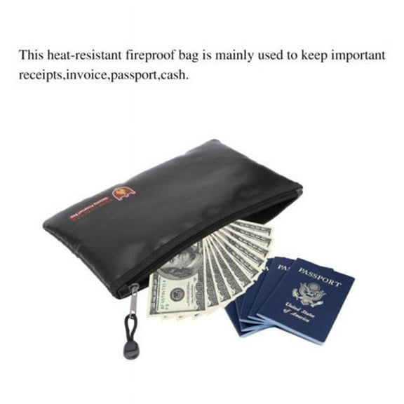 Waterproof Document Bag Fire Resistant Protection Bag Fireproof Money Files Safety Storage Jewelry Casual Bag With Closure