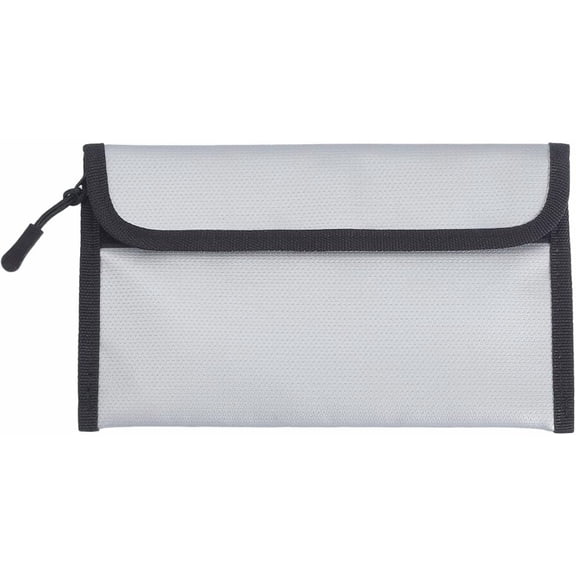 Waterproof Document Bags Fireproof Money Bag Silver Cloth Heat Insulated Holder Storage Organizer Pouch with Safety Zipper