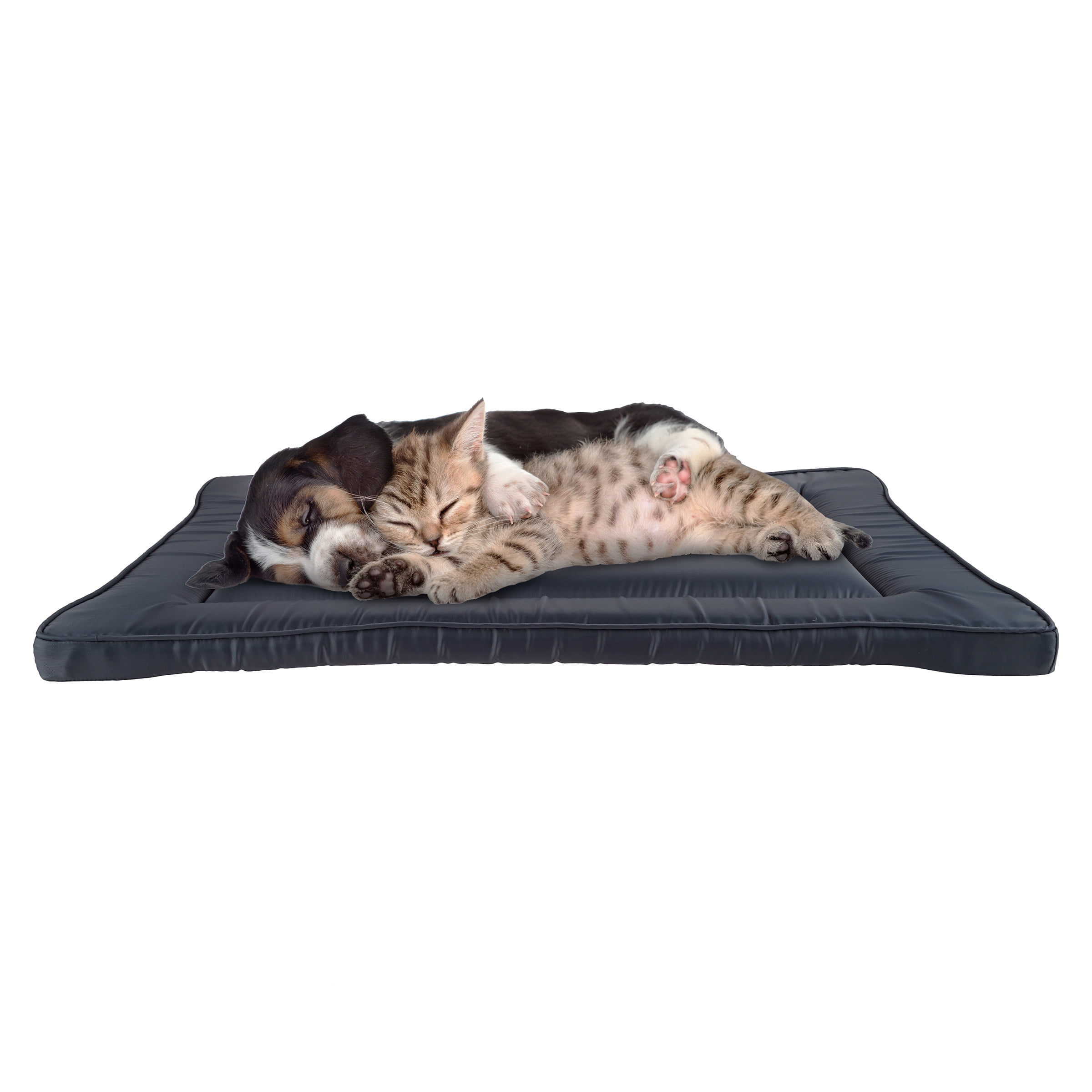 Waterproof Dog Bed - 28x18 Pet Bed with Raised Edge - Easy-To-Clean Multi-Purpose Crate Mat for Home and Car Travel by PETMAKER (Navy)