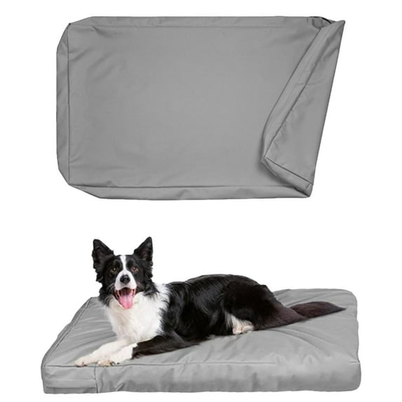 Waterproof Dog Bed Cover, Replacement Washable Zippered Mattress Protector for Outdoor Indoor Dog Beds Sofas, Removable Fleece Liner, Multiple Sizes, Yin-09