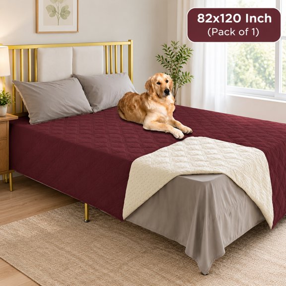 Waterproof Dog Bed Cover with Anti-Slip Backing – Pet Blanket Protector for Furniture, Bed, Couch, Sofa