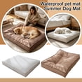 thumbnail image 1 of Waterproof Dog Bed Mat Cooling Summer Pet Bed Washable Brown Polyester Tufted Dog Cushion Pad for Small Medium Large Dogs Indoor Use Pet Comfort Accessory, 1 of 6