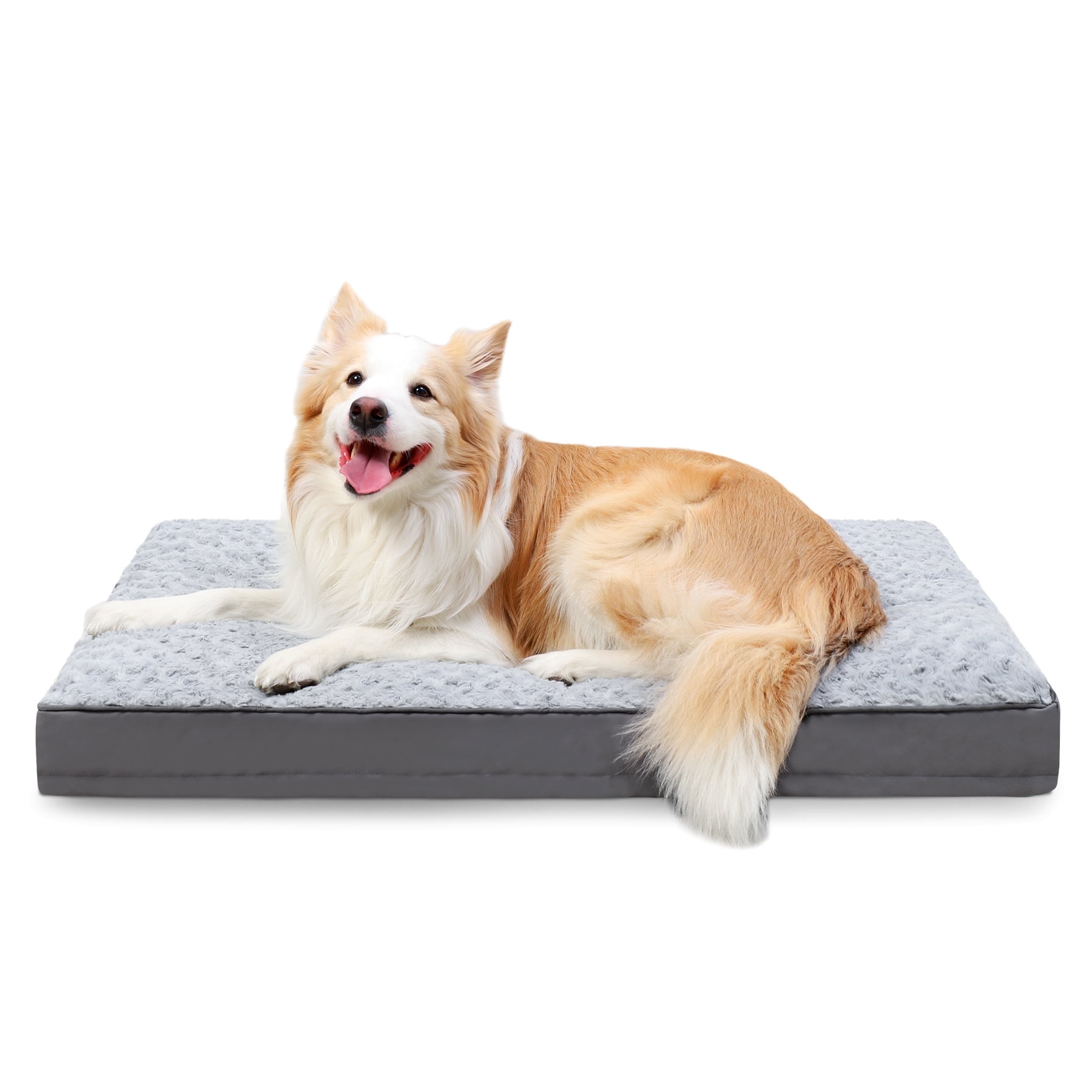 KSIIA Waterproof Large Dog Crate Bed with Washable Removable Cover and Non-Skid Bottom