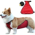 thumbnail image 1 of Waterproof Dog Belly Cover Short Legged Female/Male Dog Chest Protector Warm Dog Vest,S-male,Red, 1 of 7