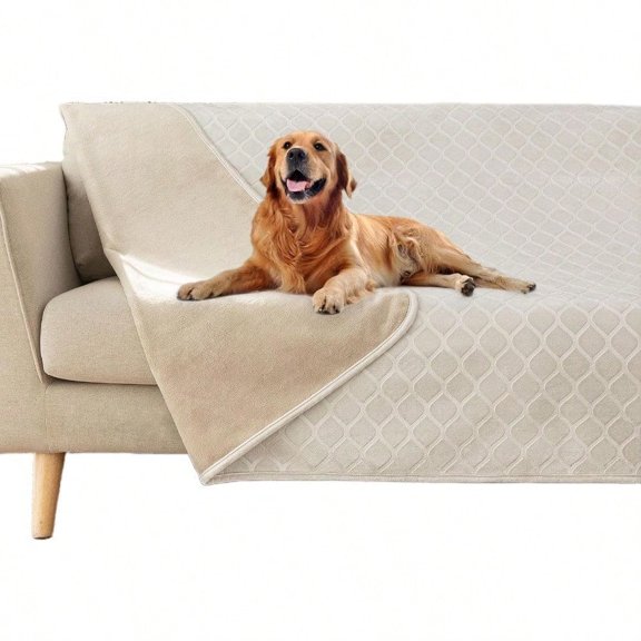 Waterproof Dog Blanket Bed Cover Dog Crystal Velvet Moroccan Fuzzy Cozy Plush Pet Blanket Throw Blanket For Couch Sofa 68 82 Inch Cream+Beige