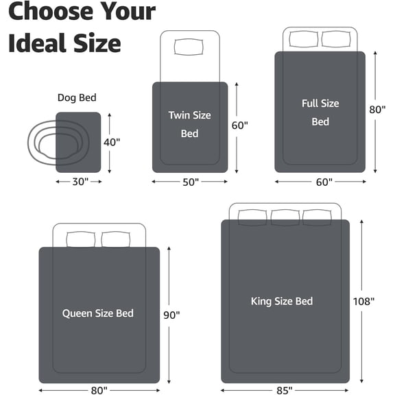 Waterproof Dog Blanket for Bed: Liquid Pee Proof Pet Blankets for Medium Large Dogs Washable, Reversible Soft Flannel Queen Bed Blanket 80" x 90", Black