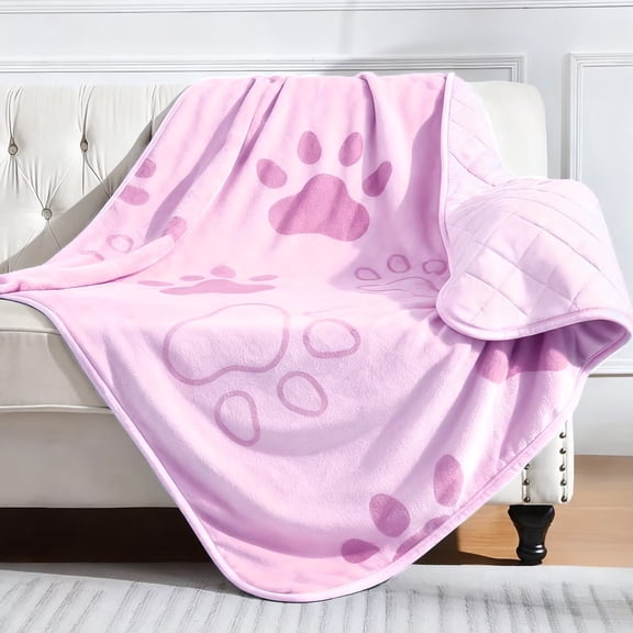 JASGOOD Waterproof Reversible Pet Blanket, Liquid Pee Proof Dog Blanket for Couch, Bed and Car Seat, Washable Dog Blankets (Cool & Warm), 28 x 40 Inch