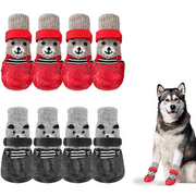 Waterproof Dog Boots, Anti-Slip Dog Shoes with Adjustable Magic Tape, Cat&Dog Socks for Paw Protection, Anti-Collision for Summer Winter Outdoor Walk Black L
