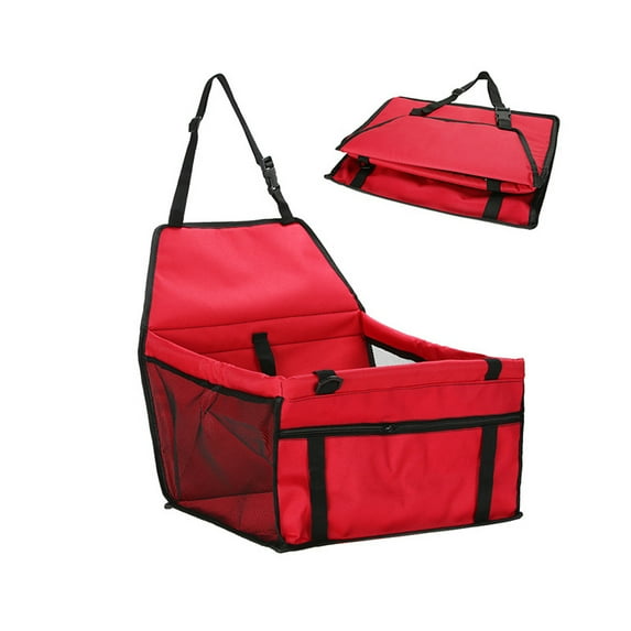 Waterproof Dog Car Booster Seats Portable Pet Booster Travel Safety Protector For S/M Dogs, with Zippered storage pocket