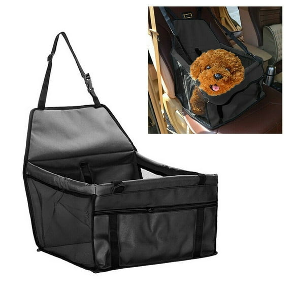 Waterproof Dog Car Booster Seats Portable Pet Booster Travel Safety Protector For S/M Dogs, with Zippered storage pocket