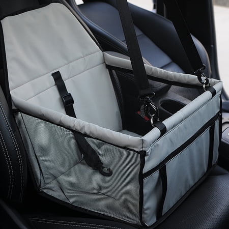 Waterproof Dog Car Booster Seats Portable Pet Booster Travel Safety Protector For S/M Dogs, with Zippered storage pocket