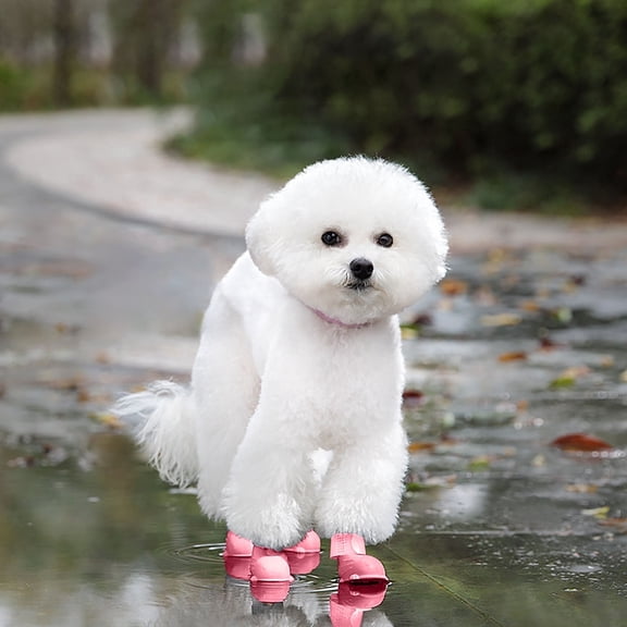 Waterproof Dog & Cat Booties, Non- TPE Shoes for Small Pets, Rain, Snow & Hot Pavement Protection