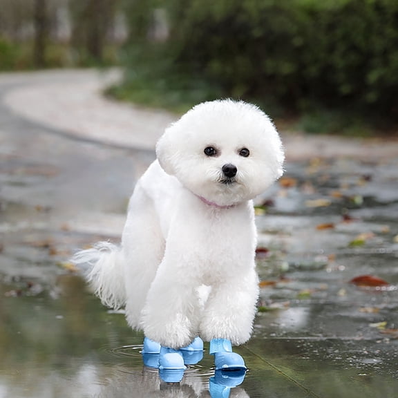 Waterproof Dog & Cat Booties, Non- TPE Shoes for Small Pets, Rain, Snow & Hot Pavement Protection