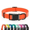 thumbnail image 1 of Waterproof Dog Collar, Easy to Clean Rubber Dog Collars with Quick Release Buckle Fits Small Medium or Large Dogs (Orange, M, 1 of 6