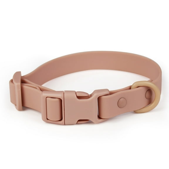 Waterproof Dog Collars,Rubber Dog Collars Anti-Odor,Durable,Adjustable Dog Collars for Small,Medium, Large Dogs,Easy Clean Collars - Pink/M
