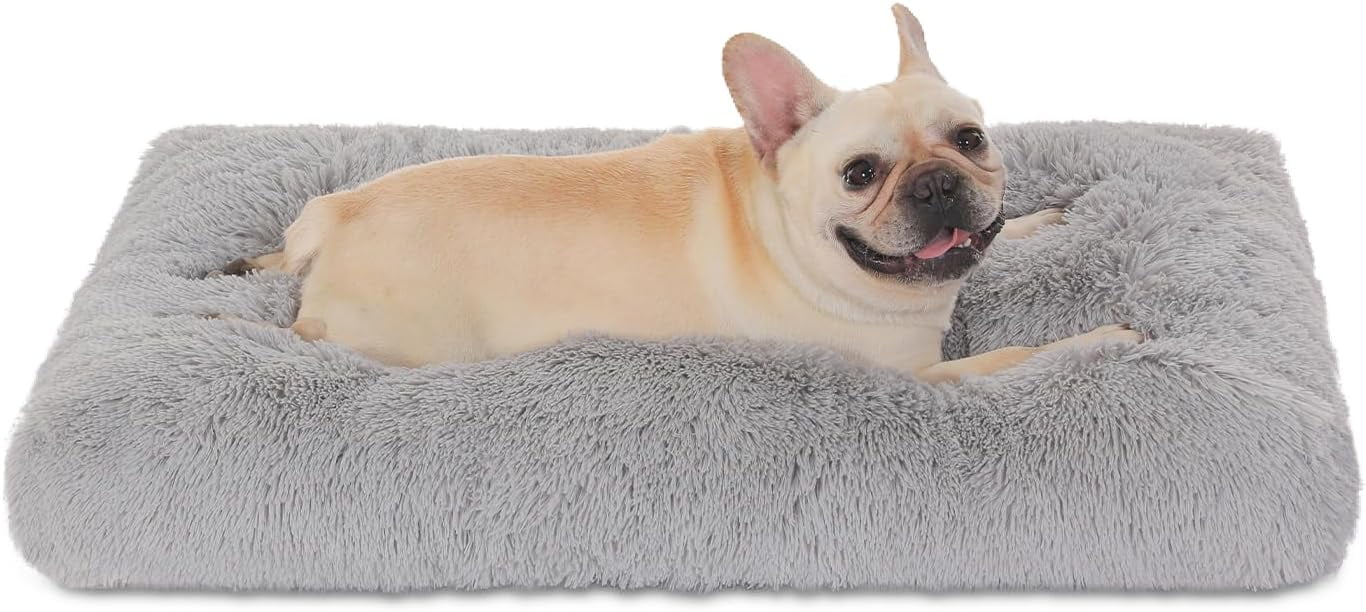 Waterproof Dog Crate Bed,Plush Dog Bed with Removable Washable Cover ...