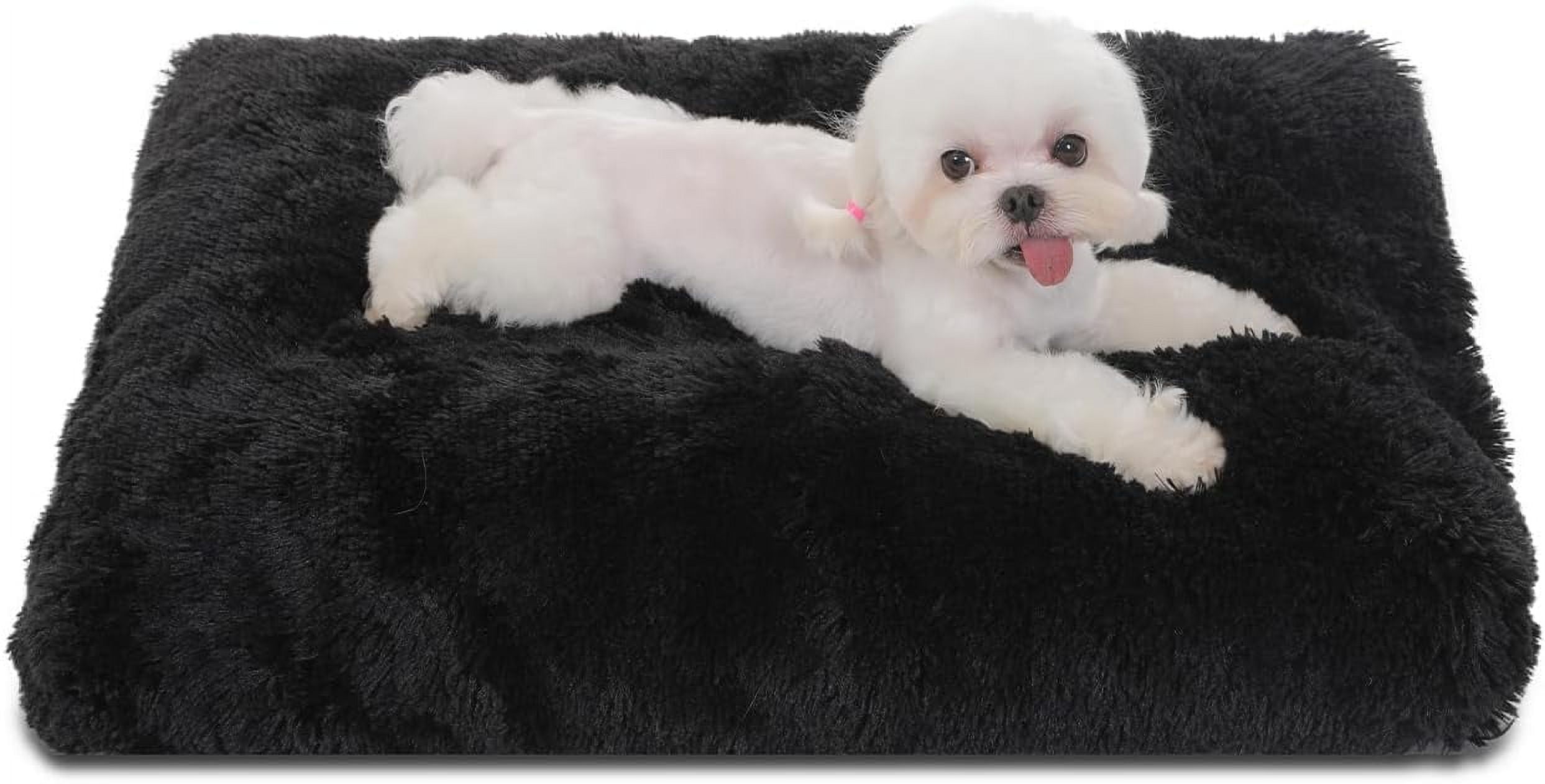 Image showcasing Waterproof Dog Crate Pad, Plush Dog Kennel Bed with Removable Cover ...