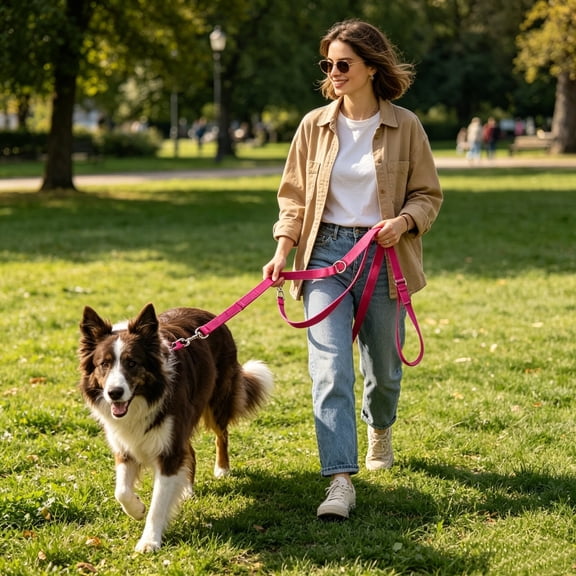 Waterproof Dog Leash, Durable Odor-Proof Dog Leashes with Strong Metal Hooks Fits Strong Coated Nylon Webbing Odor-Proof Easy to Clean High Performance for Small Or Large Dogs Hunter