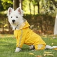 thumbnail image 1 of Waterproof Dog Rain Jacket, Reflective Four-Legged Puppy Raincoat with Hood, Lightweight Dog Rain Coat for Outdoor Walking, Leash Opening for Small Medium Large Dogs, Adventure Ready Pet Rainwear, 1 of 5