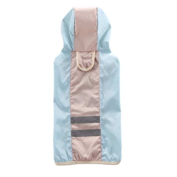Waterproof Dog Rain Jacket - Wind-proof, Wear-Resistant - Contrasting Colors - Hooded Reflective Polyester - Ideal for Travel