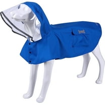 Waterproof Dog Raincoat, Adjustable Reflective Lightweight Pet Rain Clothes with Poncho Hood (X-Large, Blue)