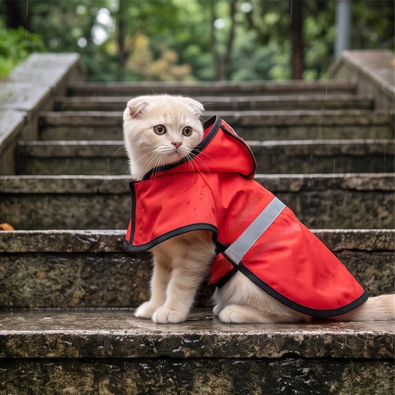 Waterproof Dog Raincoat Lightweight Outdoor Rain Jacket with Full Back Coverage for Walking and Travel