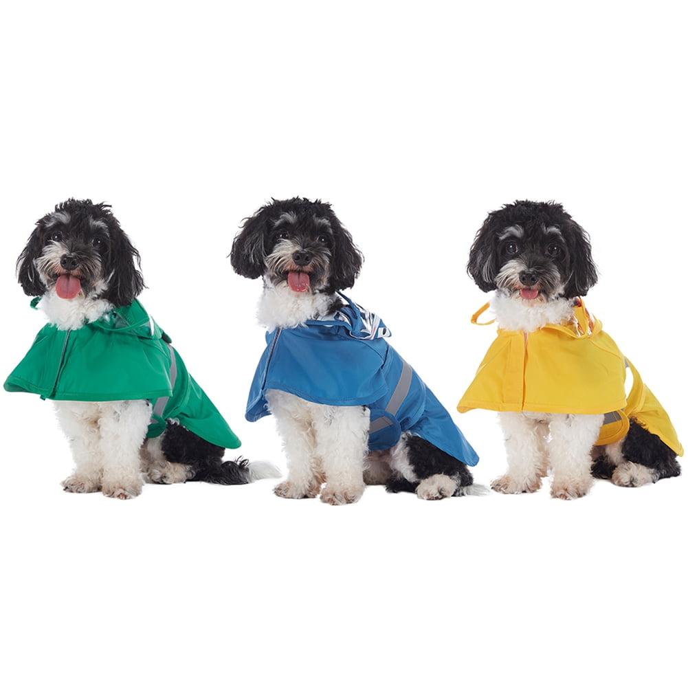 Waterproof Dog Raincoat Small Large Reflective Rain Jacket Hooded