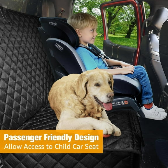 Waterproof Dog Seat Cover for Truck Back Seat, Nonslip Scratchproof Pet Bench Protector, Durable Rear Seat Cover for Ford F150, Ram, Nissan Frontier, Toyota Tacoma, GMC, Silverado