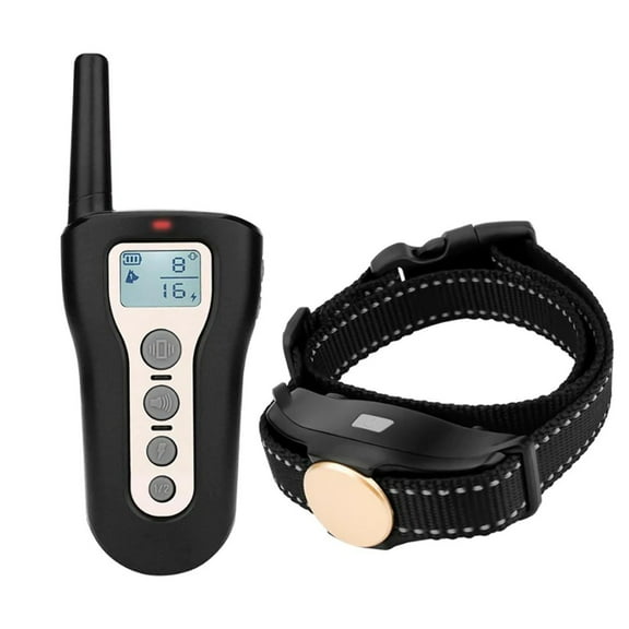 Waterproof Dog Shock Training Collar Rechargeable LCD Remote Control 330 Yards