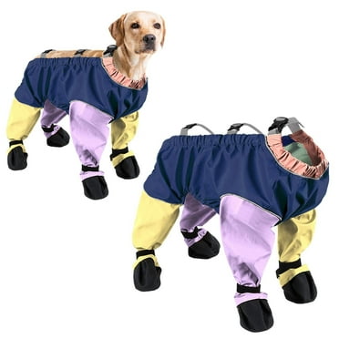 Waterproof Dog Shoes Leggings, Adjustable Suspender Boots for Dogs Winter Snow Rain Hiking Walking, Anti-Dirty Dogs Pants Reflective Pet Paw Protector for Small Medium Dogs