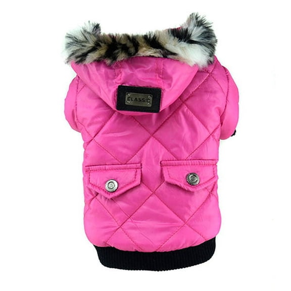 Waterproof Dog Snowsuit Jumpsuit Hoodie Winter Coat Pet Fleece Lined Clothes Puppy Cotton Padded Outfit Cold Weather Hooded Airman Jacket Warm Cat Clothes Chihuahua Parka Girls Boys