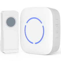Waterproof Doorbell, 1000ft, 36 Rings, 4 Levels of Volume(Battery Version), 1 Button+1 Doorbell